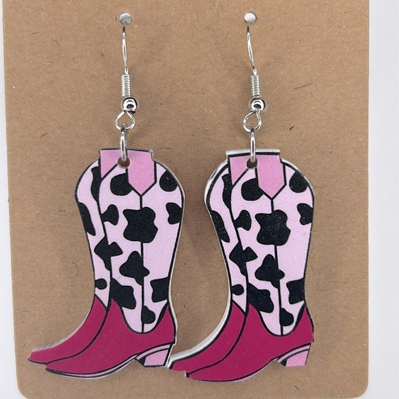 Jewelry - AdorableCowboy Boots Dangle Earrings Stylish & Lightweight